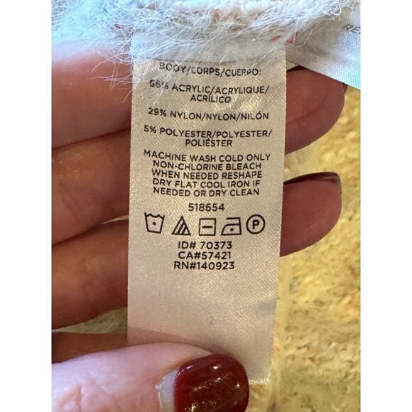 Lou & Grey Ivory Multi Color Fleck Fuzzy Soft‎ Crew Neck Sweater Size L - Picture 9 of 9